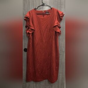 Tommy Hilfiger Sheath Dress with Flutter or Ruffled Sleeves